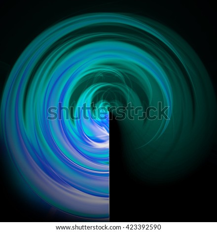 Abstract smooth light dark blue circle background. Water waves