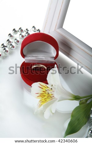 Wedding ring and blanching orchid
