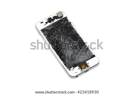 Mobile phone screen is cracked