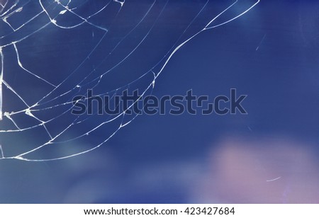 Lcd display with cracks in the corner. Abstract background.