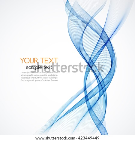 Abstract vector wave background. Blue smoke wave. Blue wave background, blue transparent waved lines for brochure, website design.  