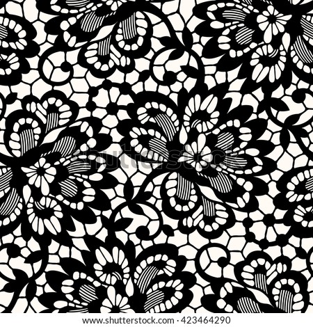 Black Lace Seamless Pattern