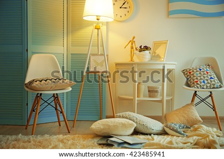 Modern room design interior