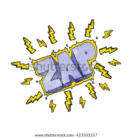 freehand textured cartoon zap symbol