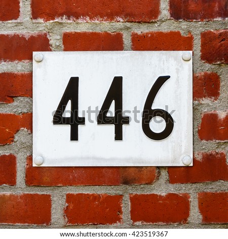 House number four hundred and forty six