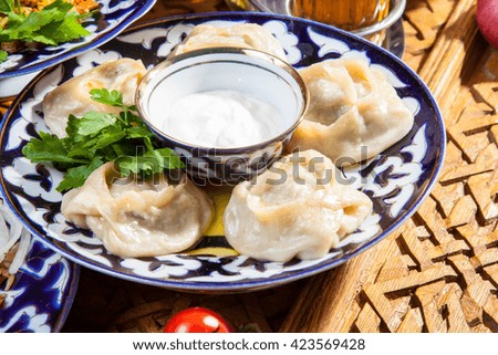 Manta Rays in plate on table