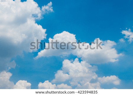 The blue sky with clouds