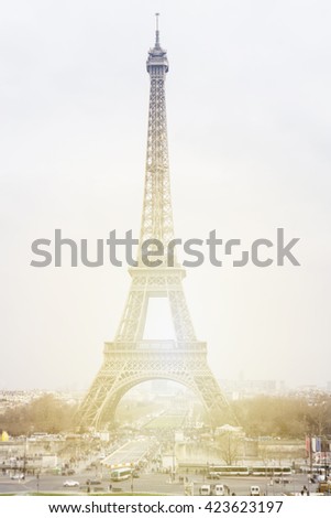The Eiffel tower is one of the most recognizable landmarks in the world under sun light,selective focus,vintage color
Ã¢?Â¨
