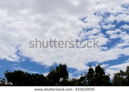 Cloud formation at the sky.