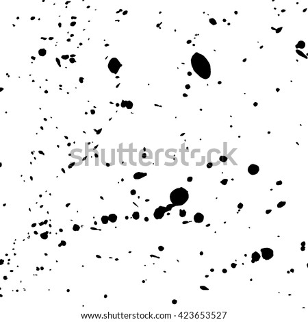 Colorful Vector Stains, Blots, Splashes Set. White background with colorful paint drops texture. Freehand acrylic splash backdrop. Vector illustration.