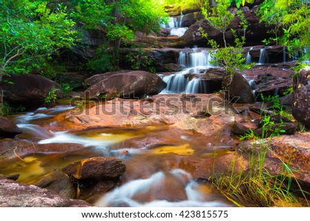 Huaypok waterfall at Phataem nationalpark in Ubonratchathani province, Thailand