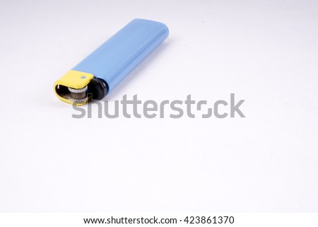 Blue lighter isolated on white background. Blue lighter
