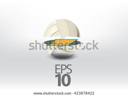 the stadium inside volleyball object concept idea