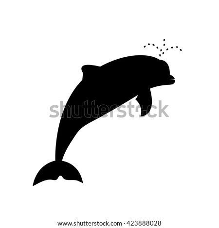 dolphin silhouette. icon.