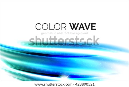 Elegant light smooth vector wave