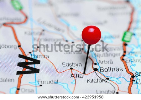 Alfta pinned on a map of Sweden
