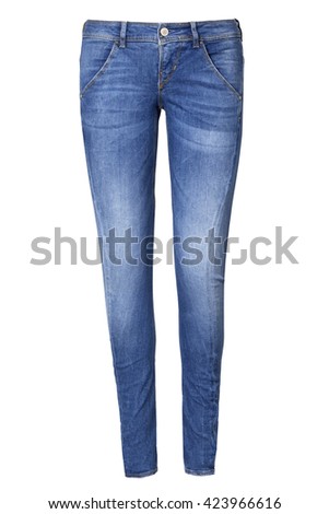 Female blue jeans Royalty-Free Stock Photo #423966616