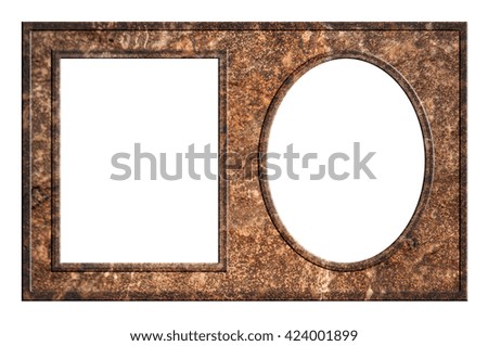 Isolated,Photo frame 2 in 1,picture frame,white background