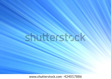 Shining rays of light, Shiny sunbeams, Bright sunbeams on blue background, Abstract bright background, Blue background