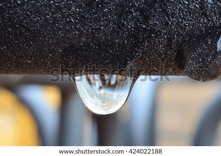 Beautiful water drop macro photo