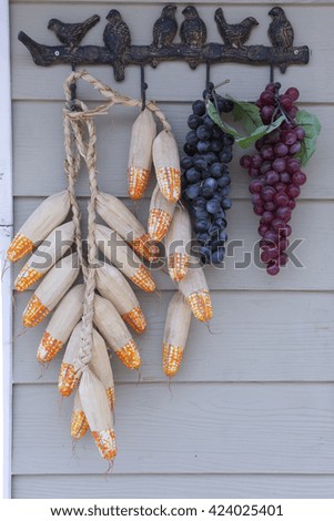 Grape and corns display in  Farmer House wall