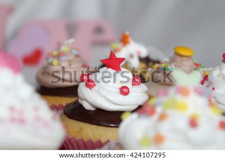 Cup cakes - Stock Image