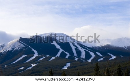 Ski Hill in Canadian Rockies