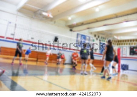 Volleyball competition blur background