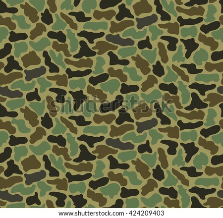 Abstract Vector Military Camouflage Background Made of Splash. Seamless Camo Pattern for Army Clothing.