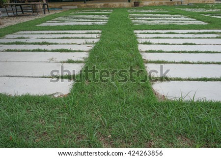 grass walkway