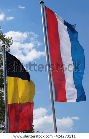 Flags waving in the wind