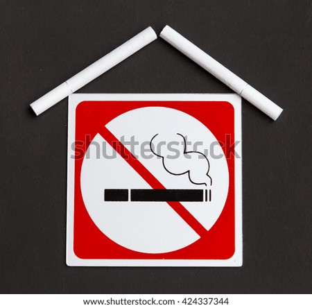 Concept and symbol no smoking in the house
