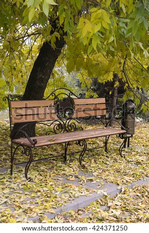 bench-Park - autumn