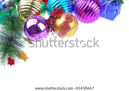 Christmas gift with white background