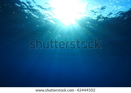 Sunburst on the sea surface