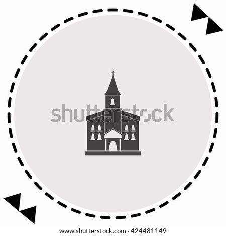 Church icon Flat Design. Isolated Illustration.