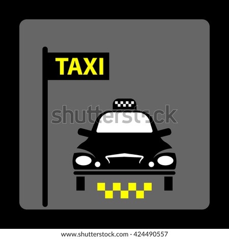 Taxi Icon Symbol Vector Illustration