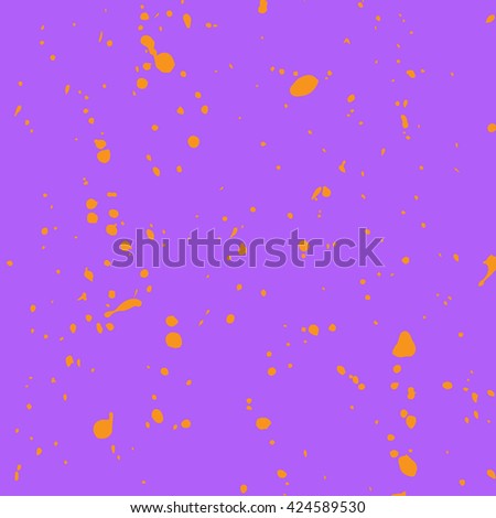 Colorful Vector Stains, Blots, Splashes Set. Yellow on blue colorful paint drops texture. Freehand acrylic splash backdrop. Vector illustration.
