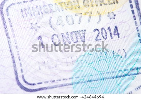 UK United Kingdom visa in passport