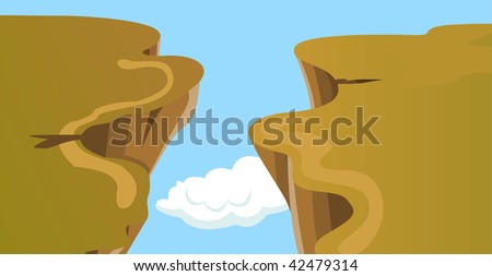 Illustration of cliff of mount Everest	