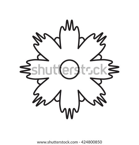 Flower vector icon, logo, template, pictogram. Modern emblem for shop, market, internet, decoration, design. Trendy simple style floral nature symbol