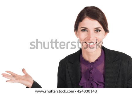 beautiful business woman isolated