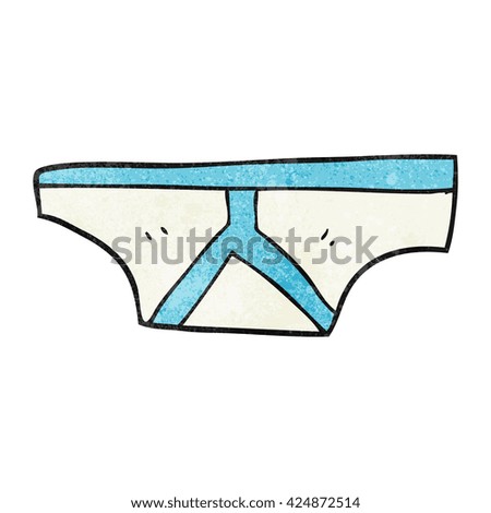 freehand textured cartoon underpants