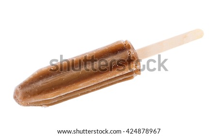 Cola Ice cream sticks on white background