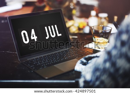 Independence Day Date Technology Graphic Concept