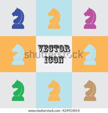 Vector sign horse of chess. Icon