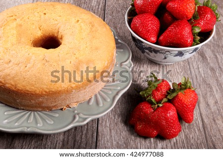 Strawberry and Yellow Cake