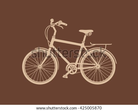 Bicycle Silhouette. The vector illustration of the Bicycle Silhouette. Graphic Design Element.