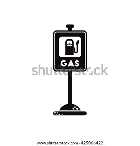 black vector icon on white background road sign
