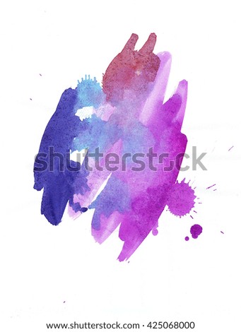 Colors brush on white background